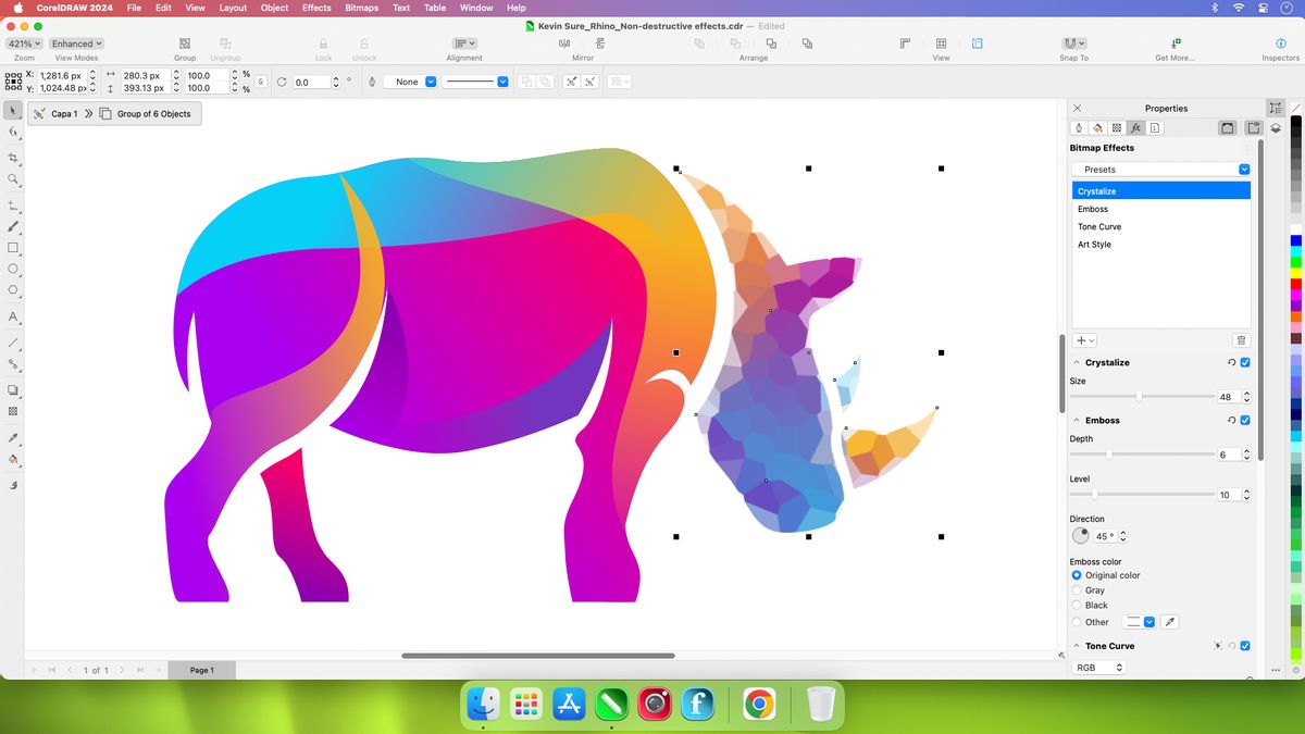 CorelDRAW Graphics Suite 2024 Crack v25.0.0.230 Graphic design, illustration, Vector & CAD Software A vibrant rhino depicted in Adobe Illustrator, showcasing the power of CorelDRAW Graphics Suite 2024