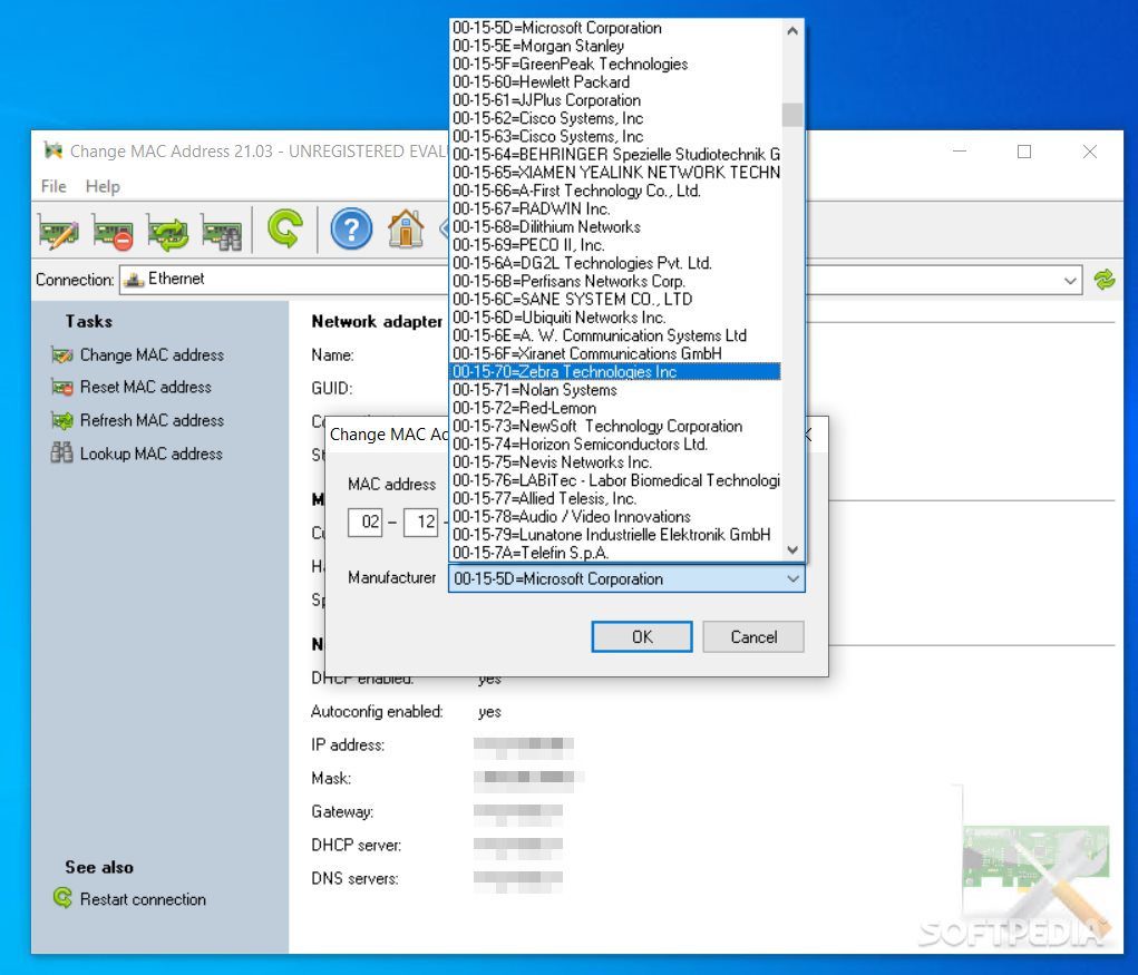 LizardSystems Change Mac Address Software
