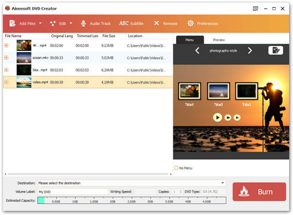 Aiseesoft DVD Creator For Mac v 5.2.32 Best DVD Maker Software For MacOS Aiseesoft DVD Creator for mac