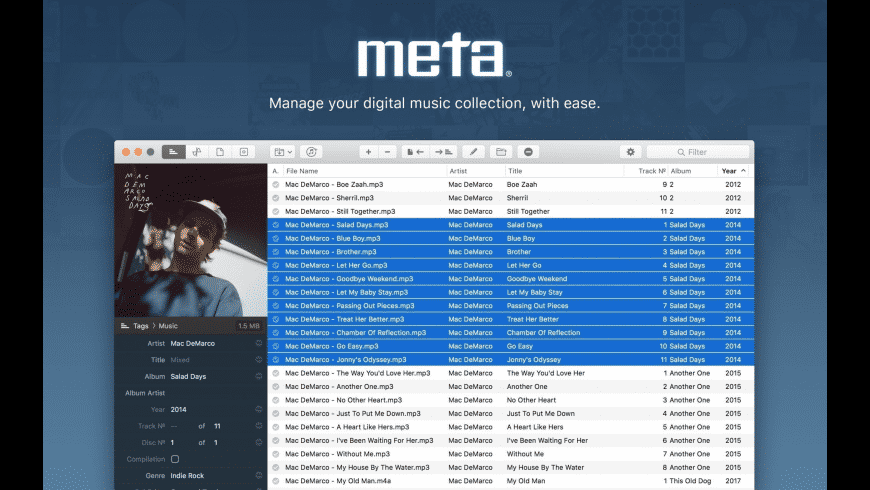 Meta For Mac v2.2 Professional Music Tag Editor for Mac App Download Meta Full Version for Mac