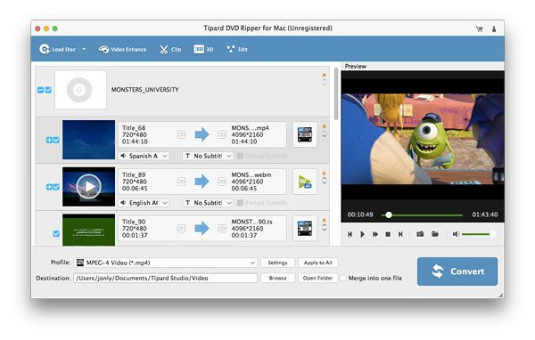 Tipard DVD Ripper For Mac v10.0.52 Best DVD Ripper App For MacOS X Tipard DVD Ripper For Mac